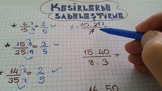 Kesirlerde sadeleştirme [upl. by Peursem]