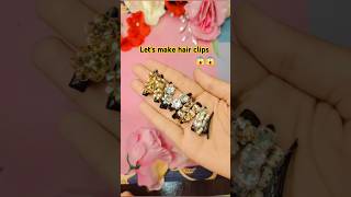 Diy hair clips 😱 hair accessories making at home shorts diy handmade [upl. by Rego]