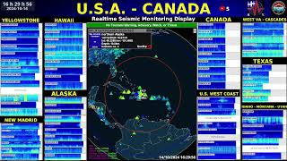 USACAN  USA and CANADA  Realtime Seismic Monitoring [upl. by Naima404]