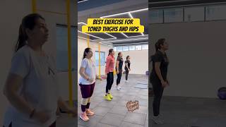 Exercises for toned thighs amp hips weightloss slimbodyworkout workoutathome youtubeshorts [upl. by Anitnauq]