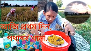 আজি প্ৰথম দিন  পথাৰৰ খানা  Life Style  mamti bordoloi [upl. by Aniluj]