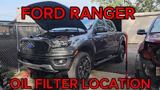 THE NEW FORD RANGER 23 TURBO OIL FILTER LOCATION [upl. by Armilda]