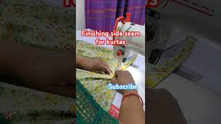 Perfect side slit stitching for kurtiskurti stitching sewing tips and techniques [upl. by Aicirpac59]