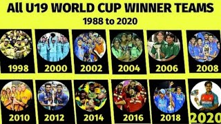 All U19 World Cup winner Teams 1988 to 2020 Abhicrickettak [upl. by Enomor]