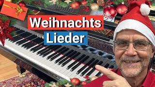 Die 5 schönsten Weihnachtslieder sehr leicht für Anfänger [upl. by Steffi]