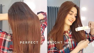 How To Straighten Your Hair With A Hair Straightner  DemoTipsTricks  Dead Straight Hair [upl. by Mctyre]