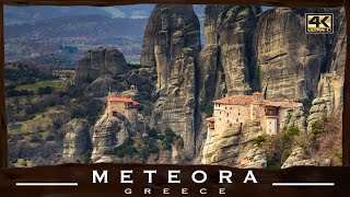 Meteora Monasteries● Greece 🇬🇷【4K】 Aerial Drone 2023 [upl. by Cuthbertson441]