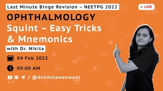 Ophthalmology  Squint made Easy  NEETPG 22 LMR  Dr Nikita Nanwani [upl. by Moncear888]