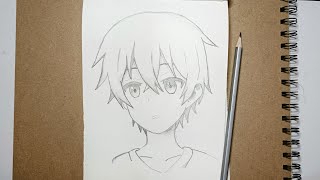 How To Draw anime boy step by stepI Easy anime drawing [upl. by Dnomde92]