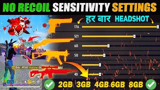 Best Sensitivity Setting For Auto HeadShot⚙️ 2GB  3GB  4GB  6GB  8GB  12GB RAM  Free Fire Max [upl. by Ajaj]