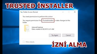 TRUSTEDİNSTALLER İZİN ALMA WİN 10WİN81WİN8WİN7 [upl. by Uehttam]