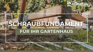 Schraubfundament fürs Gartenhaus  Montage auf gewachsenem Boden [upl. by Frye827]