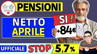 PENSIONI CIRCOLARE AUMENTI APRILE 84 EURO con ARRETRATI IRPEF 📊 UFFICIALE INPS RIVALUTAZIONE 54 [upl. by Alten933]