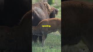 Epic Showdown Wolf Pack vs Bison shorts animals [upl. by Ezechiel]