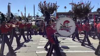 Gustine high school color guard and band 2024 Santa Cruz band review Go Reds  Ana [upl. by Nalod]