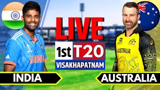 India vs Australia 1st T20 Live  India vs Australia Live  IND vs AUS Live Commentary livestream [upl. by Nancee327]