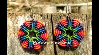 como hacer aros macrame modelo 4 [upl. by Hcurob]