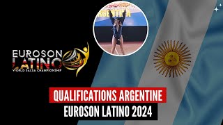 QUALIFICATIONS EUROSON LATINO 2024  ARGENTINE 🇦🇷 💃🏽 Salsa solo feminin 🏆 salsacompetition bachata [upl. by Gearalt344]