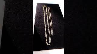 5mm vs 2mm figaro chain figaro 5mm 2mm goldchains [upl. by Nerfe]