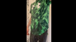 Wet Green Glitch Under Armour Shirt with Camo Leggings  4K 60 [upl. by Doyle674]