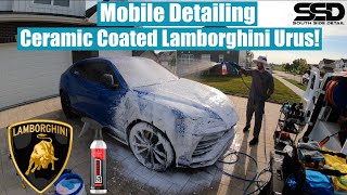 Mobile Detailing Ceramic Coated Lamborghini Urus detailing ceramiccoating mobiledetailing exotic [upl. by Htezzil]