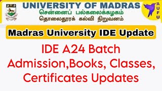 Madras University IDE A24 Batch Students Important Doubts And Answers 👍 [upl. by Rosner589]