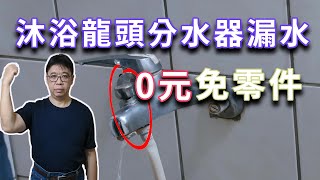 沐浴龍頭分水器漏水故障維修 免零件0元完修 有效又簡單維修法你一定要試試 海賊王diy日記 [upl. by Irot]