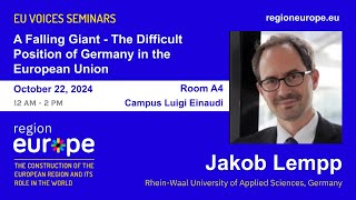 EU VOICES SEMINAR by prof Jakob Lempp [upl. by Aika]