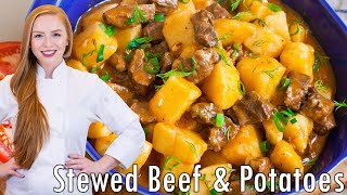 EASY Ukrainian Stewed Beef amp Potatoes Жаркое  The BEST Recipe SlowCooker Instant Pot Friendly [upl. by Alaunnoif]