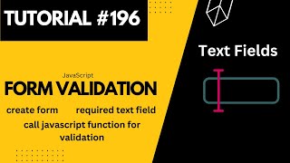 JavaScript Form Validation Text Fields  Web Development Tutorial 196 [upl. by Lehcsreh317]