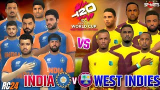 India vs West Indies 🔥 Icc Mens T20 World Cup  Real cricket 24 Gameplay 2 [upl. by Iran164]