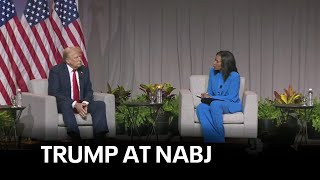 FULL VIDEO Trump answers questions at Black journalists convention NABJ in Chicago  KTVU [upl. by Ehcar]