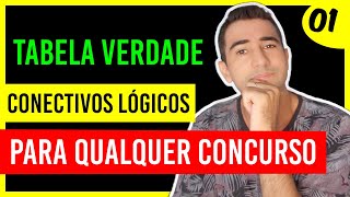 Tabela Verdade para Concursos  Conectivos Lógicos [upl. by Fidelio]