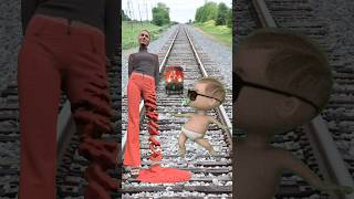 Funny train vs sand sculpture special effects on the dancing joker train vfx trending yt [upl. by Diet644]