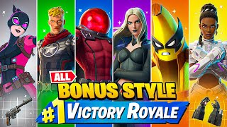 Winning With EVERY Season 4 BONUS Style in Fortnite [upl. by Bal405]