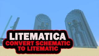 Minecraft How To Convert A Schematic To Litematic File A Litematica Tutorial [upl. by Kamilah679]