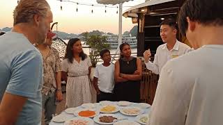 Evening On The Athena Cruise Halong Bay Vietnam [upl. by Kersten]