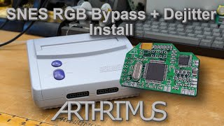 Super Nintendo Jr Modding SNES RGB Bypass  Dejitter Mod Install [upl. by Caton]