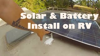 Solar Satellite amp Battery Install on RV [upl. by Mohandas]