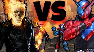 Ghost Rider Vs Kamen Rider Build  MUGEN [upl. by Aietal141]