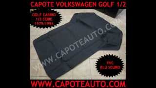 cappotta capote auto volkswagen Golf cabrio 1 2 pvc blu scuro prezzo epoca [upl. by Annahtur]