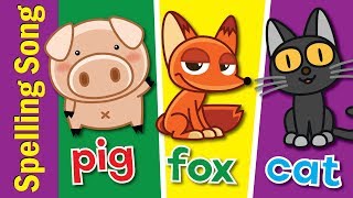 The Spelling Song  Learn to Spell 3 Letter Words  Kindergarten Preschool amp ESL  Fun Kids English [upl. by Skolnik843]