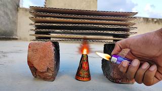 7 Layer of Cardboard Vs Anar 🔥  Diwali Anar Experiment [upl. by Karylin]