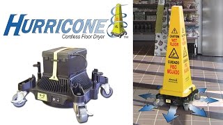 Hurricone Safety Cordless Floor Dryer — Bunzl Processor DivisionKoch Supplies [upl. by Tybald]