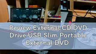 Review External CD DVD Drive USB Slim Portable External DVD Player DVD CDRW Burner Driver LaptopPC [upl. by Timothy]