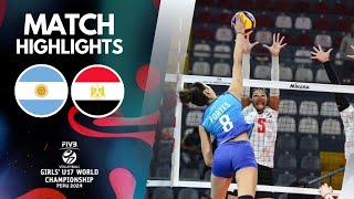 ARGENTINA 🆚 EGIPTO 4K  Highlights  Girls U17 World Championship 2024 [upl. by Annadal360]