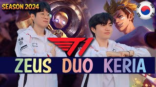 T1 Keria  Zeus Duo Botlane  EZREAL  BLITZCRANK  Patch 1422 KR Ranked  lolrec [upl. by Sineray]