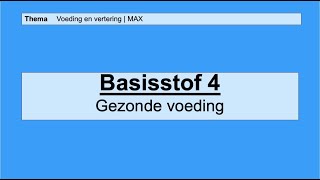 VMBO HAVO 2  Voeding en vertering  4 Gezonde voeding  8e editie  MAX [upl. by Adelina]