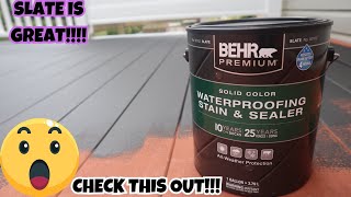 SC102 Slate Solid Color Waterproofing Exterior Wood Stain and Sealer [upl. by Naitsirc]