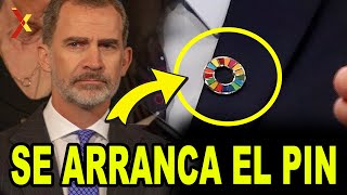 Felipe VI HARTO SE QUITA EL PIN de la Agenda 2030💥 [upl. by Sky]